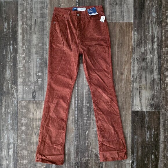 Old Navy Extra High Rise Kicker Boot Cut Women's Corduroy Pants Size 0 - Picture 1 of 8